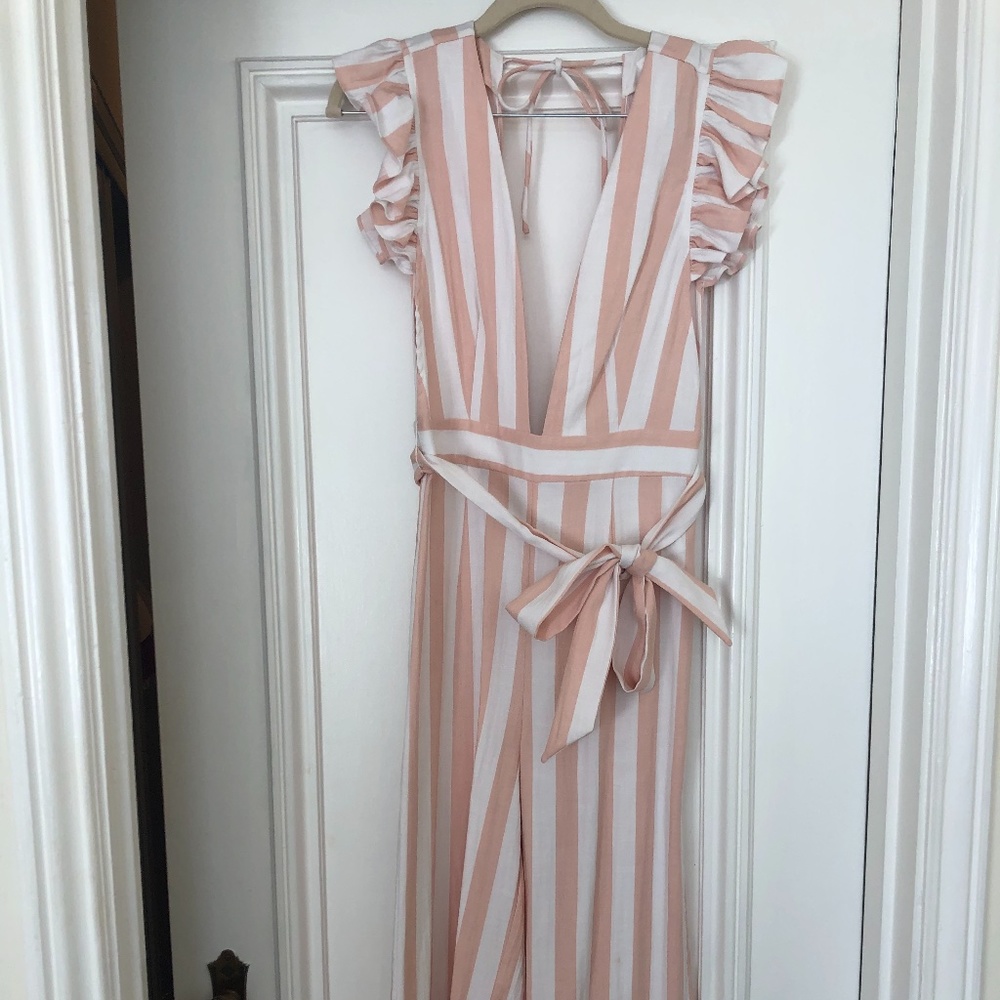 Wisteria Jumpsuit In Pearl Stripe Gem